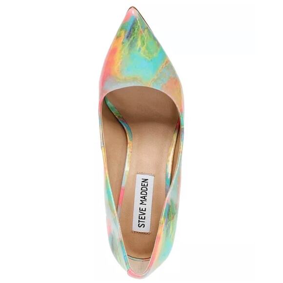 New Women's Steve Madden Tie Dye 4.5" High Heels- Size 6 - Picture 12 of 14